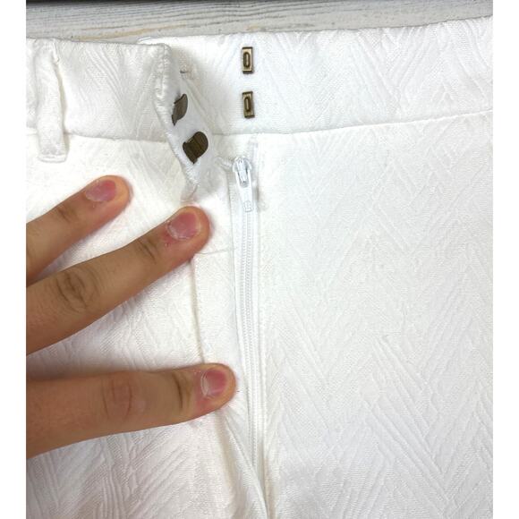 WHBM Women’s 12 White Diamond Pattern 5" Chino Shorts Summer Casual Dressy - Picture 4 of 9